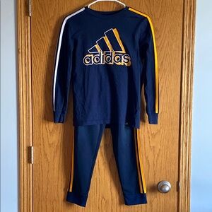 Adidas Kids 2-Piece Set – Navy, Yellow & White